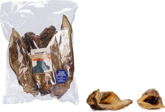 Beeztees Runderoren met pit - Hondensnacks - Volume Voordeel - 7 stuks