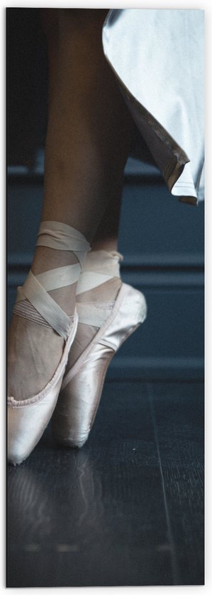 Dibond - Ballerina aan het Dansen op Spitzen - 50x150 cm Foto op Aluminium (Met Ophangsysteem)