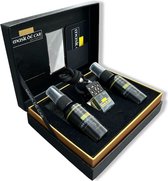 Musk dé Car Exclusive - TOBACCO VANILLE - Hanger Zwart - Ultimate giftbox - Autoparfum - Auto geurspray - Luchtverfrisser - Autoparfum spray - 2x 30mL - 1x autogeur hanger