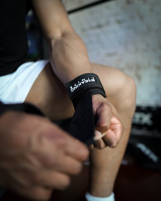 Breaking Limits Power Grips - Sangles de levage - Crochets de levage - Sangles de levage - Sangles de levage - Poignées de levage - Fitness, Crossfit & Musculation - 2 pièces - Zwart
