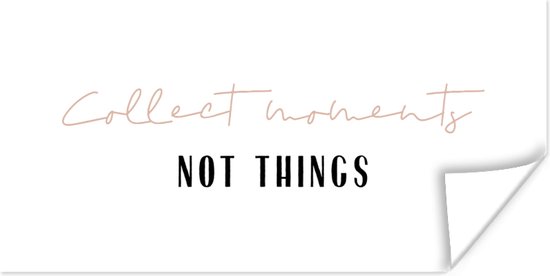 Poster Tekst - Collect moments not things - Quotes - 120x60 cm