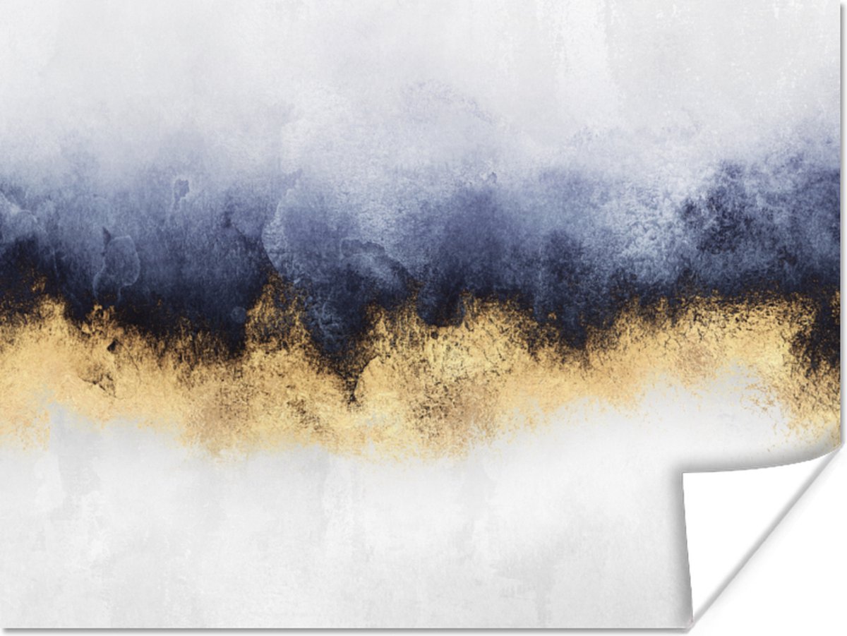 Poster Abstract - Goud - Luxe - 120x90 cm