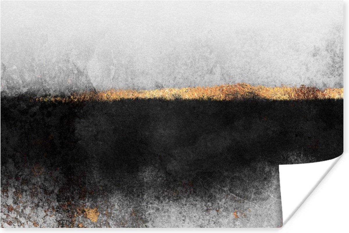 Poster Goud - Abstract - Luxe - 90x60 cm