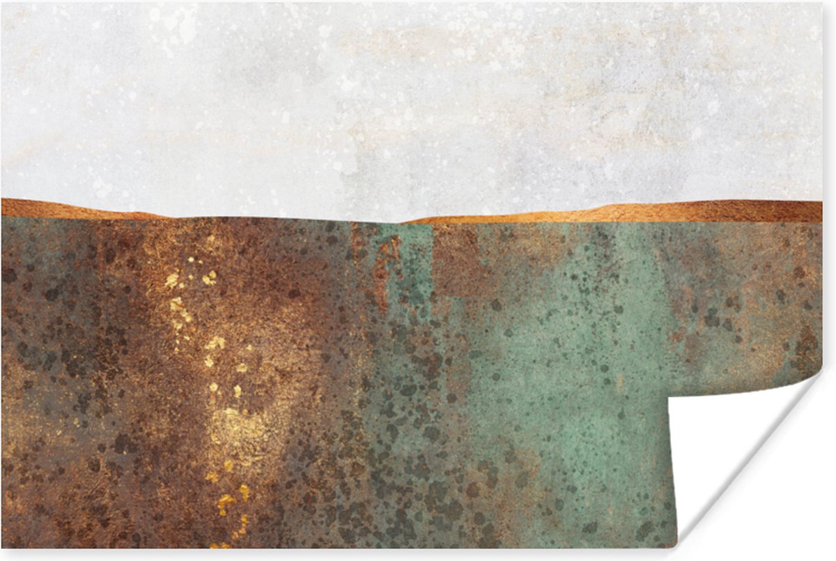 Poster Abstract - Luxe - Goud - 90x60 cm