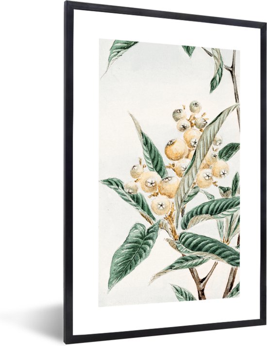 Cadre photo avec affiche - Cadre affiche vintage - Cadre photo Japandi - Pour adultes - Cadre Picture botanique - Cadre noir 60x90 - Affiche murale - Décoration murale accessoires chambre - Décoration salon - - Posters