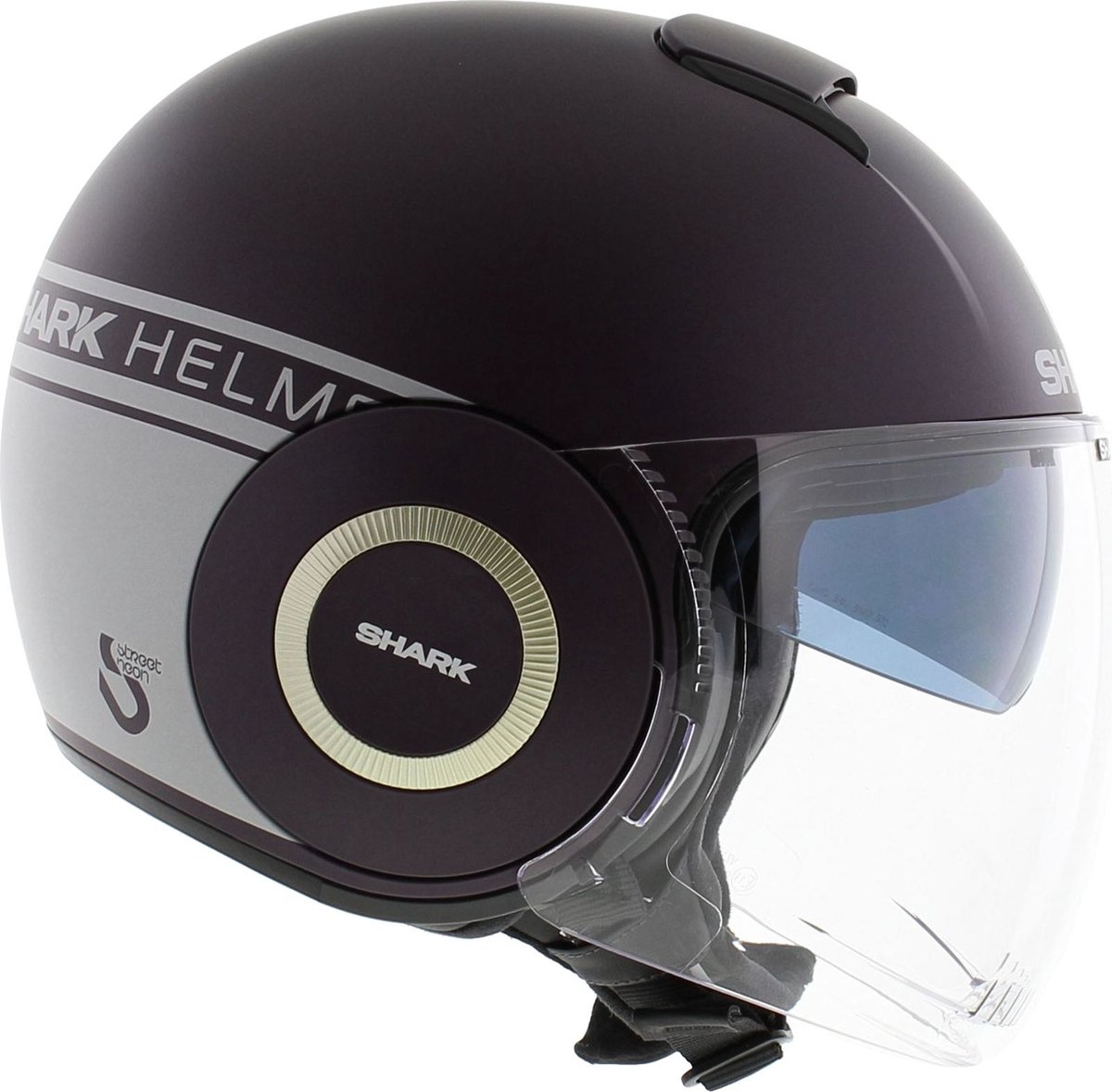 Shark Shark Nano Street Neon Mat Pearl Zilver Pearl PSP Jethelm - Maat XS - Helm – foto 3