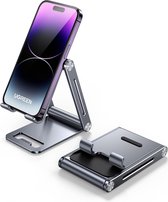 Bureau Telefoonhouder Opvouwbare Verstelbare Aluminium Standaard Telefoon Stand Compatibel met iPhone 14 Pro Max 13 12 11 SE XR, Galaxy S23 Ultra S23+ S23 S22+ S21 S20 FE, Huawei Redmi enz.