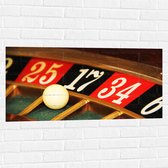 Muursticker - Bal in Roulette Bord - 100x50 cm Foto op Muursticker