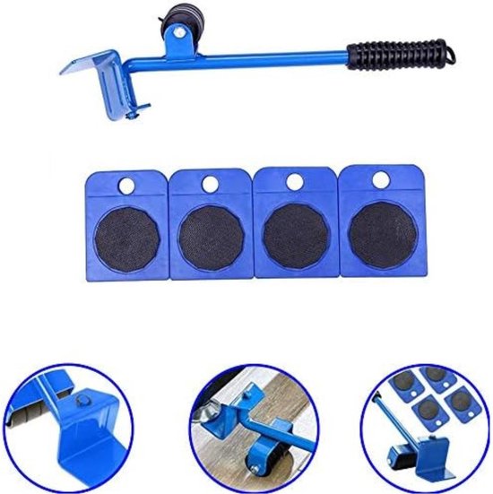 Meubilair Mover Tool Heavy Stuffs Transport Lifter 4-wielige Mover Roller Bar