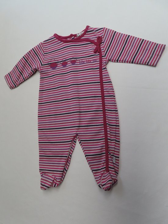 Pyjama - 1 delig - Meisje - Streepje - roze - 3 maand 62