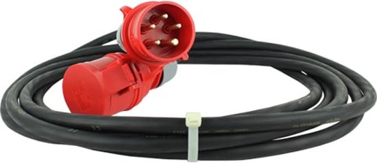 Krachtstroomkabel - 16A 400V - 50m - 5x2,5mm2 - CEE stekker Krachtstroomkabel - 16A 400V - 50m - 5x2,5mm2 - CEE stekker