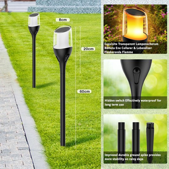 Moxled 6 Stück Solarlampen für Außen, Kaltweiß Solarleuchten Gartendeko, IP65 Wasserdicht Solar Gartenleuchten für außen Garten, Balkon, Terrasse, Rasen, Wege, Hof