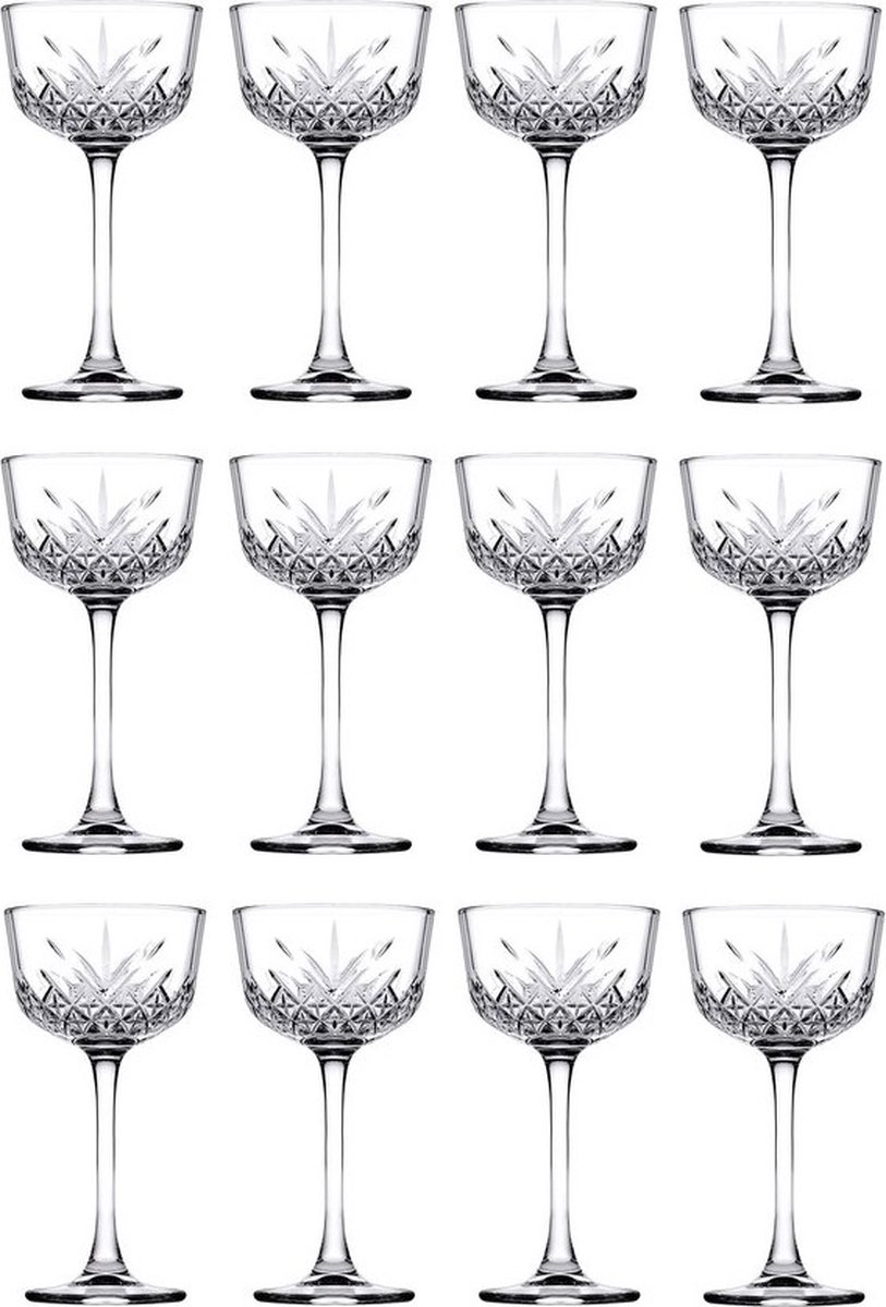 Cocktailglazen, Kristallen wijnglazen Set van 12, Serie Timeless 160ml