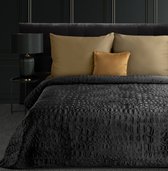 Couvre-lit de luxe Oneiro SALVIA Type 7 Zwart - 280x260 cm - couvre-lit 2 personnes - beige - literie - chambre - couvre-lits - couvertures - vivre - dormir