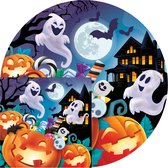 Fiestas Halloween/horreur citrouille fête vaisselle - assiettes/serviettes - 24x - orange - papier