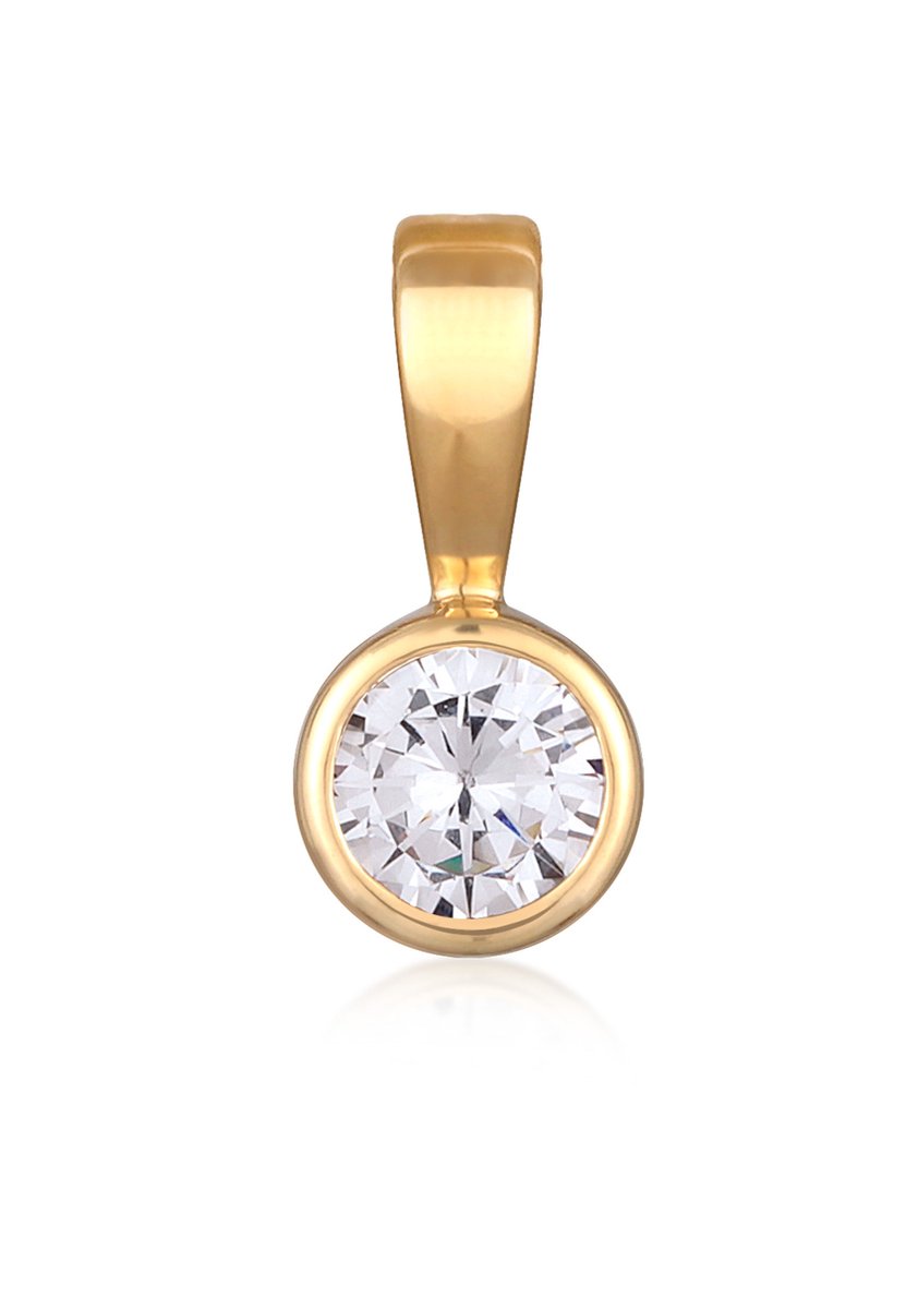 Nenalina - Hanger - Dames Eenzaam Hanger Rond Fonkelend met Zirkonia in 925 sterling zilver - Dames