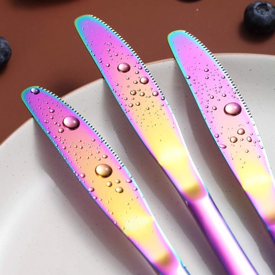 Buyer Star Bestek Set voor 4 Regenboog Kleurrijke Bestek Set 16 Stuk 18
