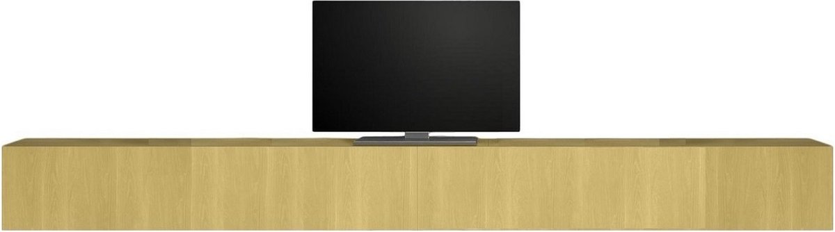 Zwevend Tv-meubel Tesla 276 cm breed geel