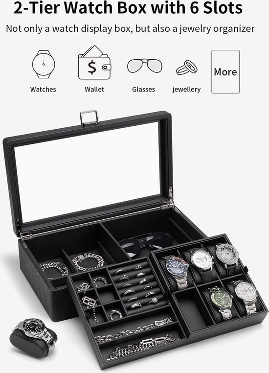 Boîte De Montre Oem Haut De Gamme,Emballage Intelligent En Cuir Pu Pour Boîte De