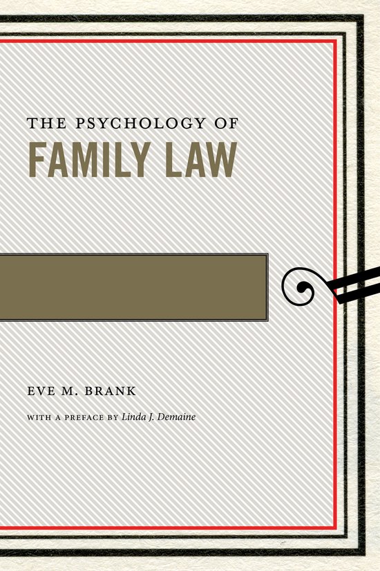 Psychology and the Law-The Psychology of Family Law - cover
