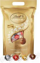 Lindt LINDOR Gemengde chocolade bonbons - 1000g - 80 gemengde chocolade bonbons - Melkchocolade, Pure Chocolade, Witte Chocolade & Hazelnoot chocolade