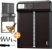 Kippenluik Automatisch - Automatische Kippendeur - Hokopener - Chickenguard - Timerfunctie - Zwart