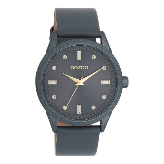 OOZOO Timepieces - Montre OOZOO gris fumé avec bracelet en cuir gris fumé - C11289