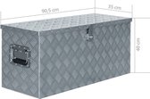 The Living Store Trailerkist - Aluminium Box - 90.5 x 35 cm - Roestbestendig