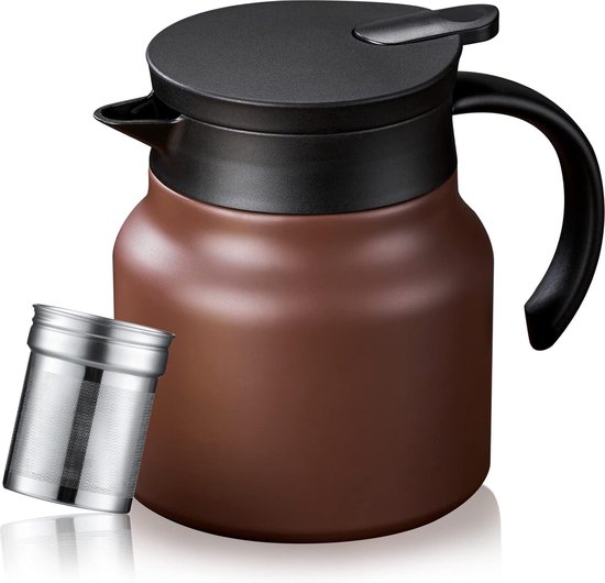 Koffiepot/theepot thermisch met keramische inzet 800 ml, kleine thermos