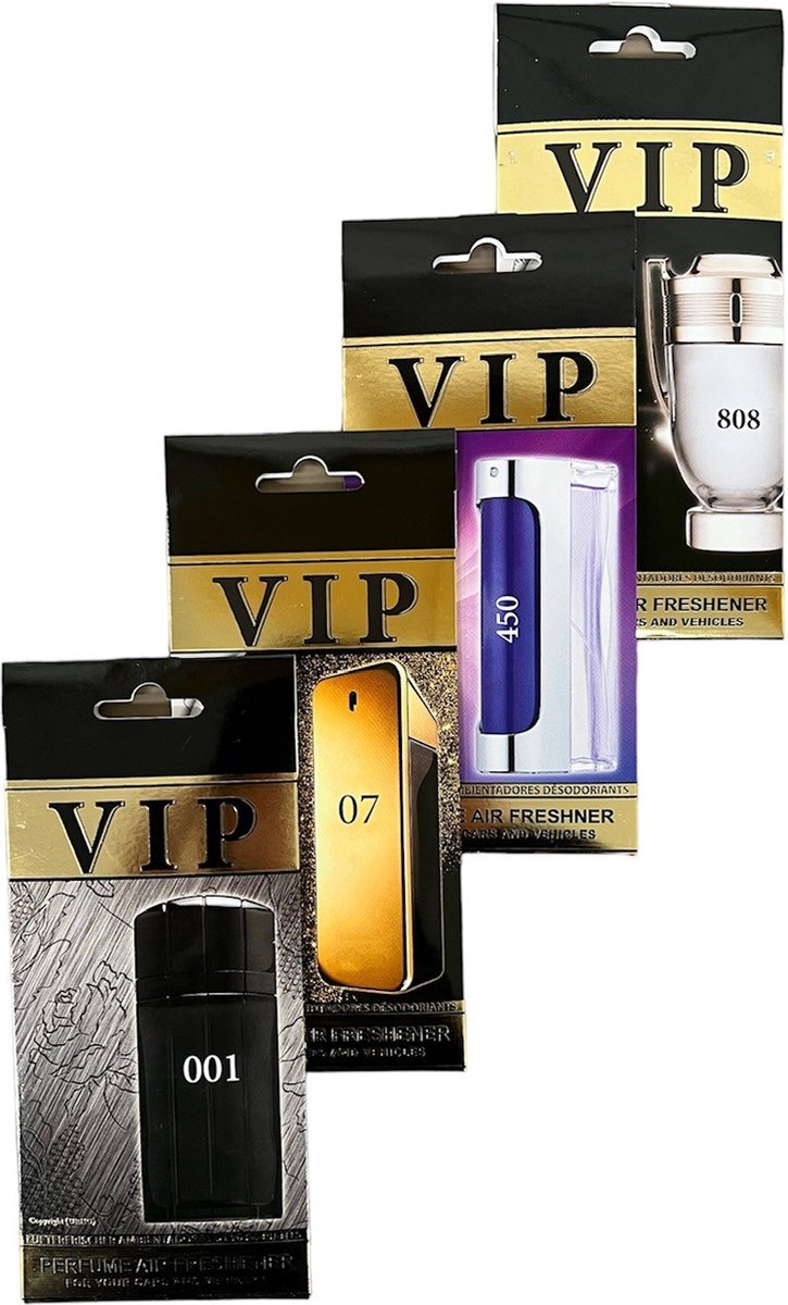 VIP - Car Airfreshner - 4 Pack For His & Hers