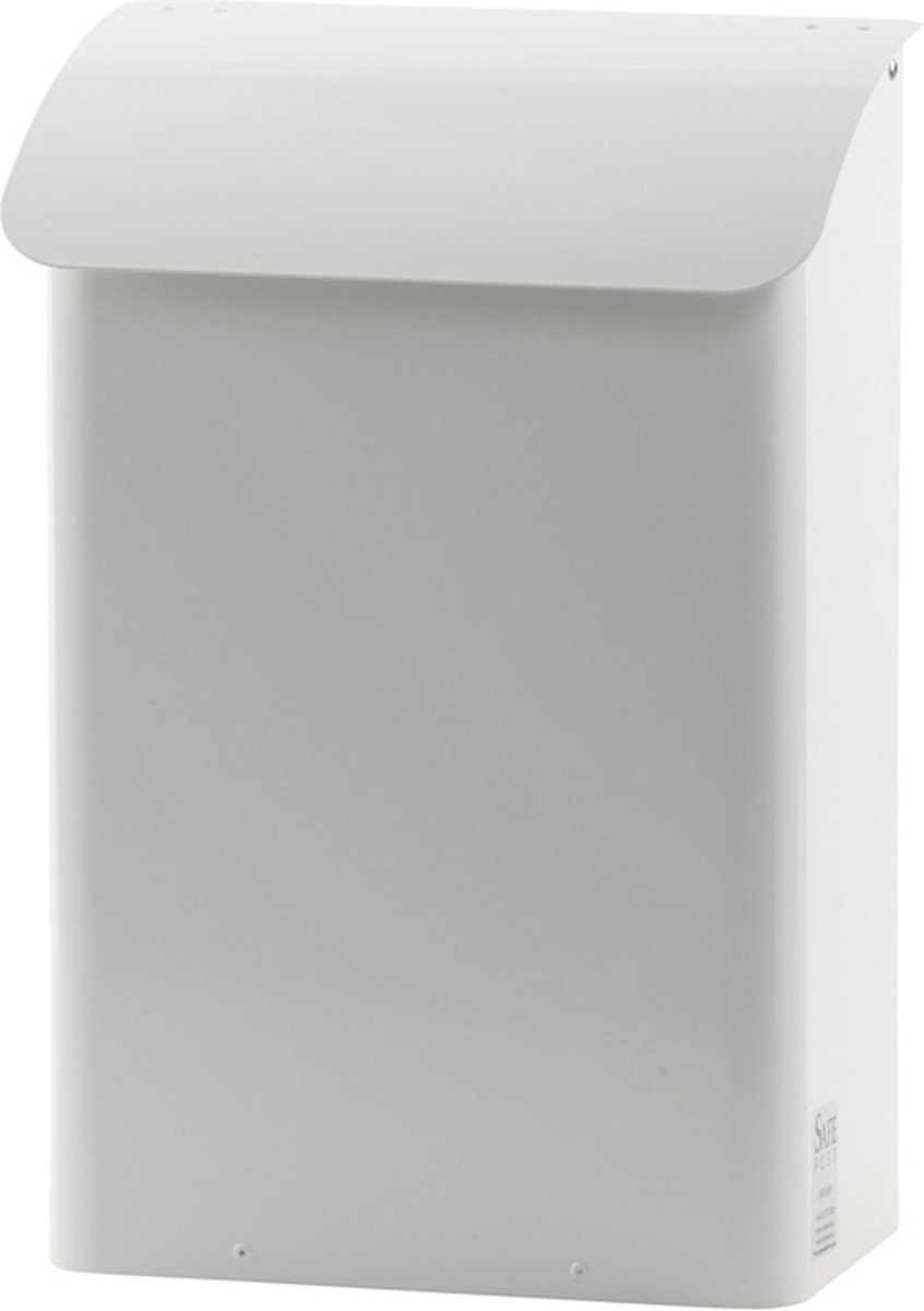 V-Part - Wandbrievenbus, b 29 cm - Galvanized steel Powder Coated - wit - Brievenbus