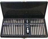 Stahlkaiser 42-delige Bit Set combinatie - Zwart metalen koffer - Inbus | Torx | Spline (veeltand) bitten - kort en lang -