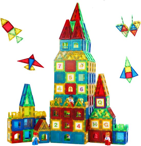 Magneticmagic - Blocs de construction magnétiques 3D - speelgoed - 103 pièces - jouets de construction - Tuiles magnétiques -Blocs de construction
