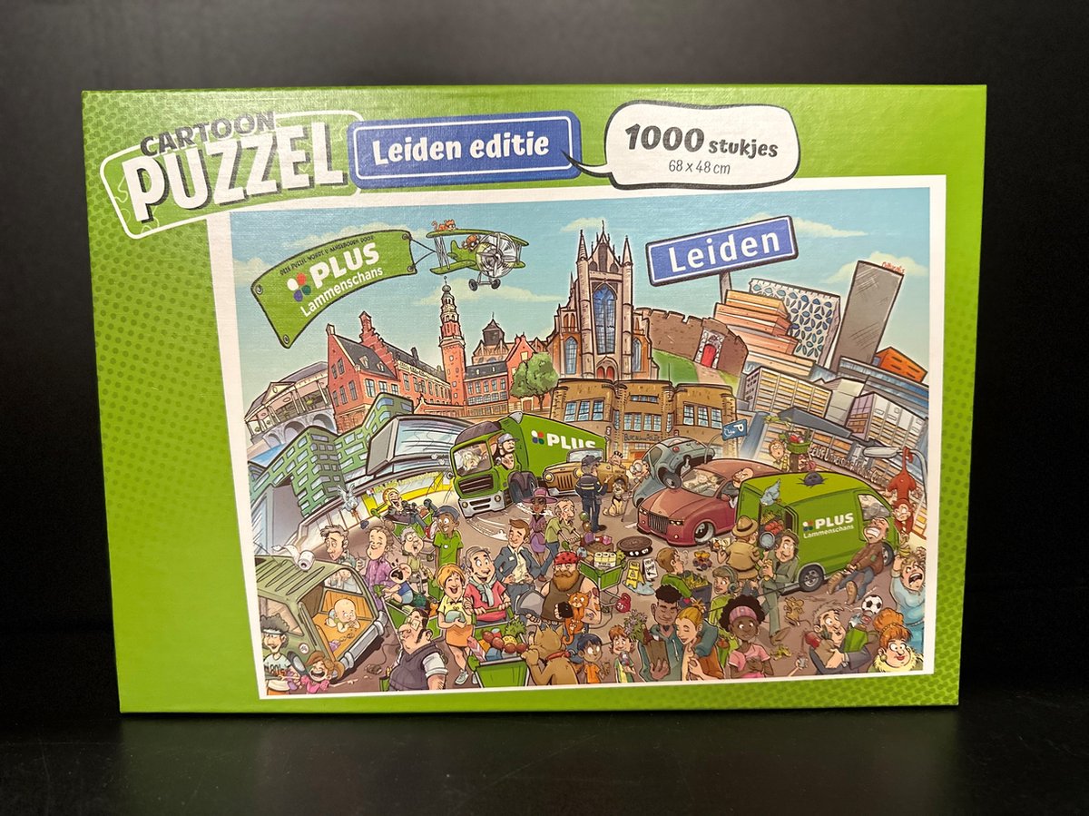 Leiden Puzzel - Nederland - Cartoon puzzel - Unieke Leidse gebouwen