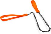 Handkettingzaag Trekzaag Handzaag 104 cm Oranje - Scouting Outdoor Survival Trek Kettingzaag Compacte Nordic Pocket Saw Hand Zaag Ketting Zaagketting Prep Koordzaag
