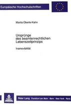 Urspruenge Des Beamtenrechtlichen Lebenszeitprinzips
