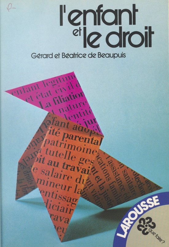 L'enfant et le droit - cover