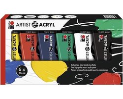 Ensemble acrylique d'artiste - 6x75ml