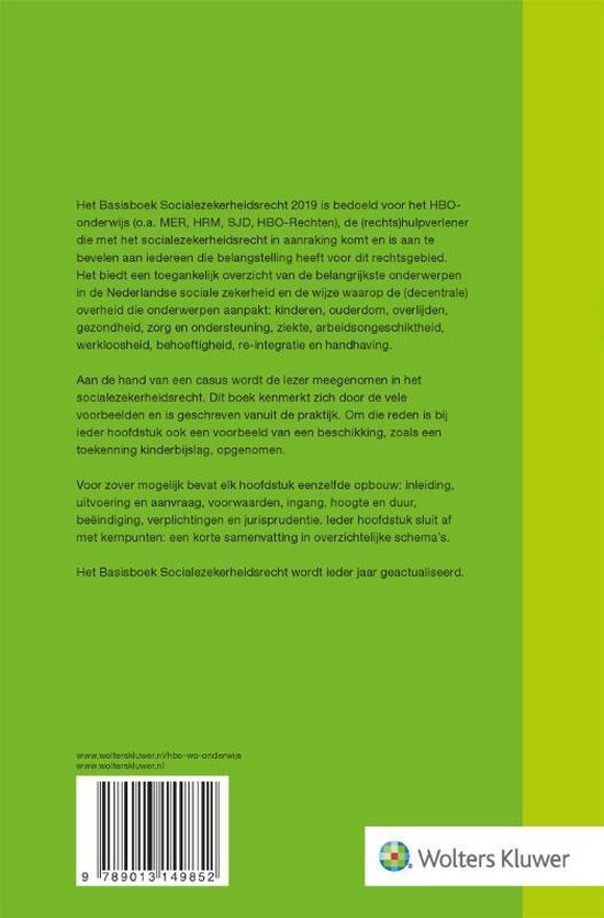 Basisboek Socialezekerheidsrecht 2019 - I.A.M. Van Boetzelaer-Gulyas