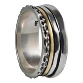Schitterende Brede Handgemaakte Zilveren GGAAFF Ring 16.50 mm. (maat 52) model 3