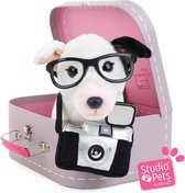 Speelgoed Knuffel Hond - Charlie - Bull Terrier 23 cm - Pluche - Incl. koffer en paspoort