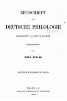 Zeitschrift Fur Deutsche Philologie