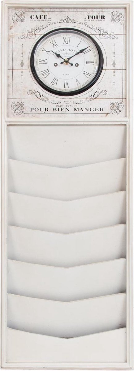 5KL0047 - Klok - 35 x 5 x 100 cm - mdf - wit
