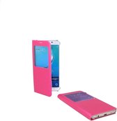 Samsung Galaxy S6 Edge Plus Leather S View Cover Donker Roze Dark Pink