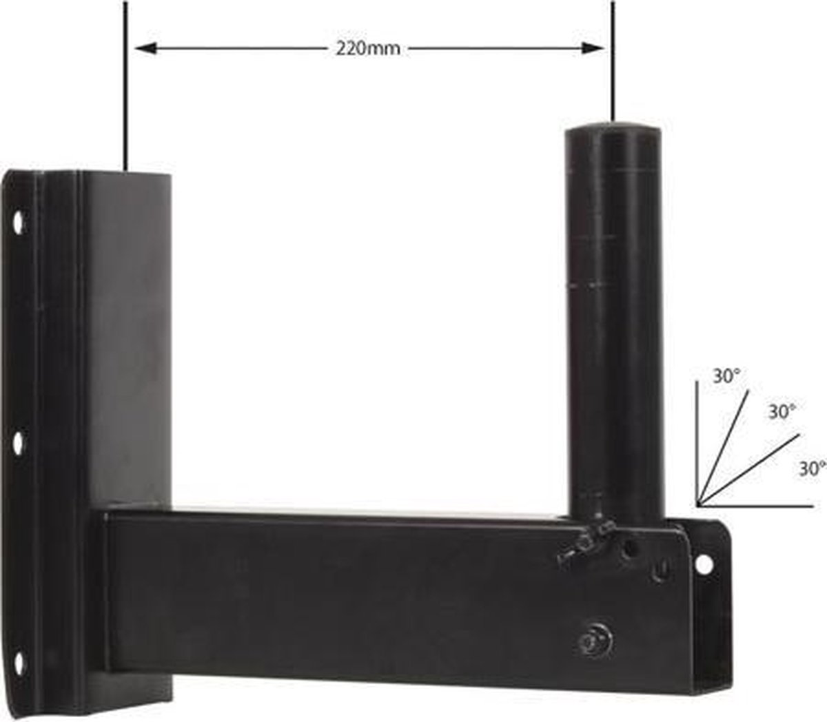 HQ-Power Montagebeugel, voor luidsprekerkast, max. last 25 kg, metaal, zwart