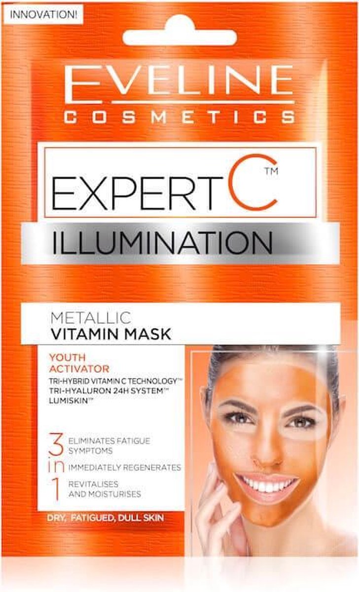 Eveline Cosmetics Expert C Illumination Metallic Vitamin Face Mask 2x5ml.