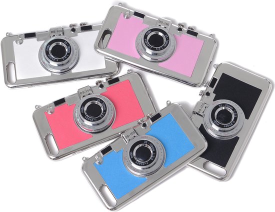 Aanzetten trui droog Apple iPhone 7 Plus case - telefoon hoesje - hardcover - classic camera met  tas... | bol.com