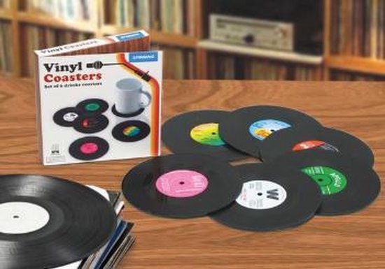 LP Vinyl Onderzetters - 6 stuks - Merkloos