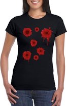 Schotwonden t-shirt zwart dames L