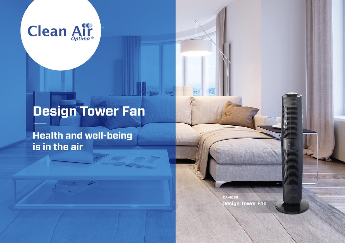 bol com clean air optima ca 406b design torenventilator ventilator met temperatuursensor